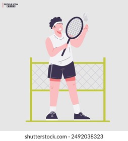 A high-quality Men playing Badminton icon that are suitable for Projects. And change your next projects with minimalist icon design, perfect for websites, mobile apps, books, social media