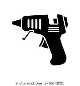 High-quality minimalist vector illustration of a sleek black futuristic laser gun, perfect for gaming, sci-fi projects, and tech designs with clean lines and modern appeal.