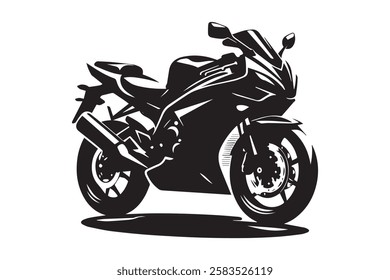 High-quality motorcycle vector design, perfect for t-shirts, hoodies, pillow covers, clipart, and printable graphics. Available as an isolated eps file with 300 DPI resolution, ideal for KDP, stickers