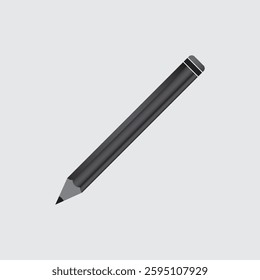 High-quality pencil vector illustration with a sleek and modern look. Perfect for education, stationery, writing, and creative design projects