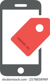 High-Quality Price Tag Icon for Mobile Applications