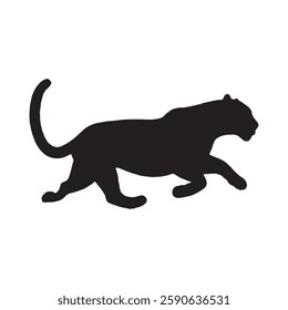 High-Quality Running Leopard Silhouette for Fast and Agile Designs - Leopard Vector - Leopard Icon
