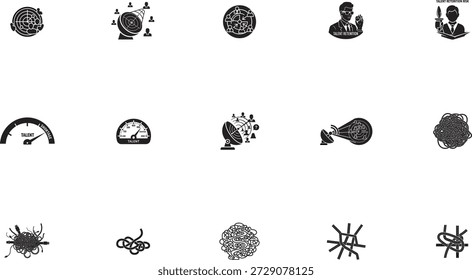 High-quality scalable vector illustration featuring 15 spooky Halloween and horror-themed icons, perfect for decorations, apps, and festive designs.