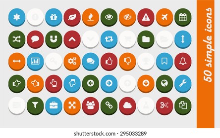 High-quality set of buttons, used for web or mobile devices
