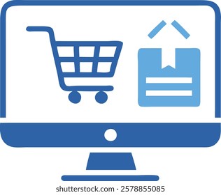 High-Quality Shopping Cart and Phone Icon Vector Design