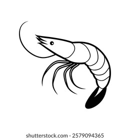 High-quality Shrimp silhouette vector design