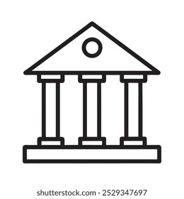 Icono negro del banco del Vector de la silueta de alta calidad para el Uso digital