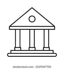 High-Quality Silhouette Vector Black Bank Icon for Digital Use