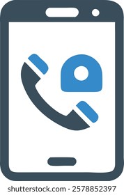 High-Quality Smartphone Call Icon Vector for Business Use