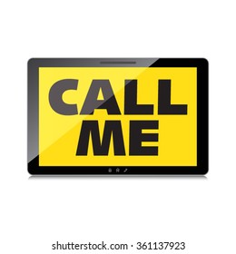 High-quality smartphone screen with the text message Call me.
