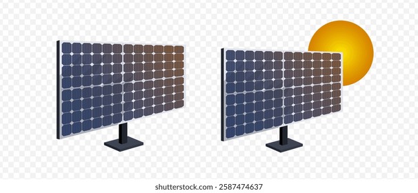 A high-quality solar panel. Solar battery panel. Green technology. Clean renewable energy. Eco energy	
