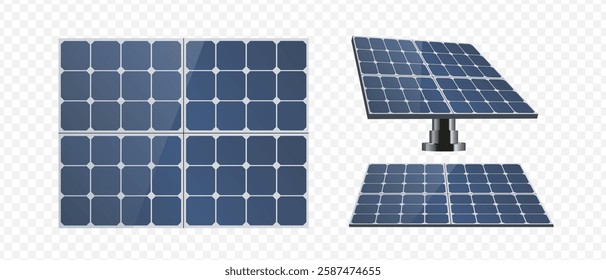 A high-quality solar panel isometric. Solar battery panel. Green technology concepts. Clean renewable energy. Eco energy	
