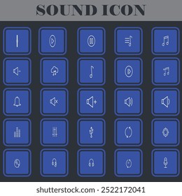 Hochwertige Sound-Symbole mit einer Vielzahl von Audio- und Musiksteuerelementen. 