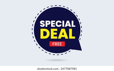 High-quality special deal free vector art label sticker design, perfect for eye-catching promotions and discounts.