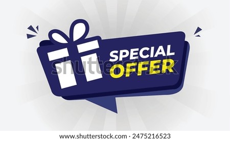 High-quality special offer vector art with a sleek white background, perfect for banner designs.