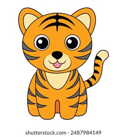 High-Quality Tiger Vector Illustrations Cartoon, Clipart, and Line Art Designs for Printable Graphics