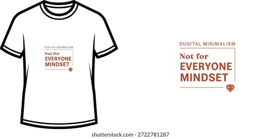 Un diseño de camiseta de tipografía de alta calidad con la cita "MINIMALISMO DUGITAL NO PARA TODOS" en un estilo minimalista, Arte vectorial profesional aislado sobre un fondo transparente.
