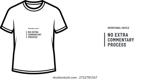 High-quality typography t-shirt design featuring the quote INTENTIONAL HUSTLE in a minimalist style, professional vector art isolated on a transparent background.
