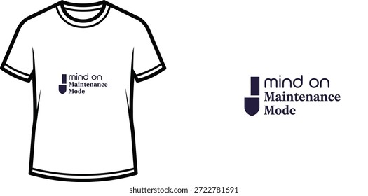 Hochwertiges Typografie-T-Shirt-Design mit dem Zitat Geist auf Wartungsmodus in einem minimalistischen Stil, professionelle Vektorkunst einzeln auf transparentem Hintergrund.