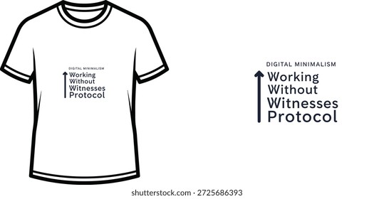 High-quality typography t-shirt design featuring the quote 'DIGITAL MINIMALISM' in a minimalist style, professional vector art isolated on a transparent background.