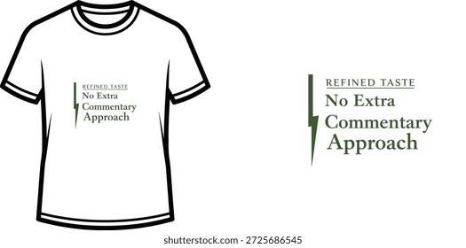A high-quality typography t-shirt design featuring the quote "REFINED TASTE" in a minimalist style, professional vector art isolated on a transparent background.
