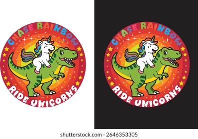 High-quality unicorn T-shirt design featuring a magical rainbow unicorn with colorful details. Perfect for fantasy lovers, kids, girls, and anyone who adores mythical creatures.