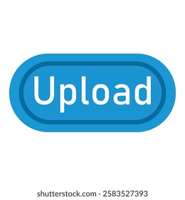 High-quality vector of a blue 'Upload' button with white text. Modern, minimal, and perfect for websites, apps, and UI designs. Scalable and easy to customize. 