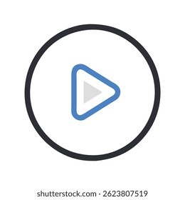 High-quality vector graphic of a classic play button