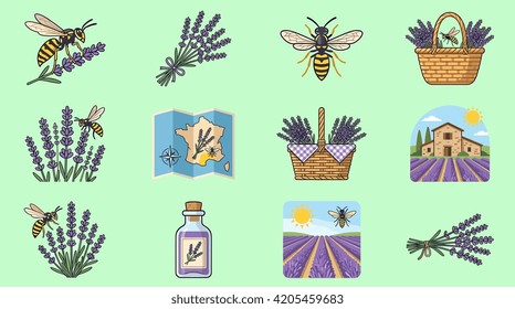 A high-quality vector graphic depicting a common wasp or yellow jacket resting on a vibrant arrangement of mixed garden flowers and green foliage. The illustration features precise anatomical details of the insect and a variety of floral elements, ideal for themes related to nature, biology, gardening, or pest identification.