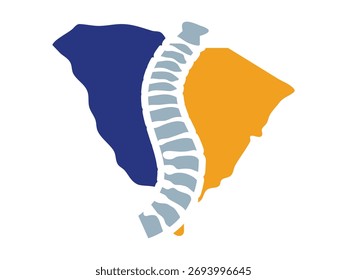 High-quality vector icon representing bone health in South Carolina. Perfect for medical, healthcare, and anatomy projects. Clean, professional, and fully editable design for digital use.
