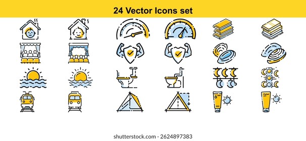 High-quality vector icons set perfect for websites, apps, presentations, and more. Download now and enhance your projects!