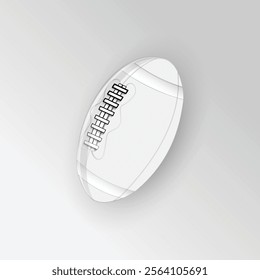 A high-quality vector illustration of an American football with detailed laces and a textured surface, perfect for sports-related designs and logos.