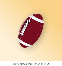 A high-quality vector illustration of an American football with detailed laces and a textured surface, perfect for sports-related designs and logos.