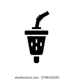 High-quality vector illustration of a black fuel pump nozzle, clean and isolated on white, ideal for automotive and energy industry designs.