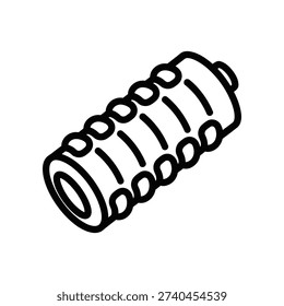 High-quality vector illustration of a black zipper on a clean white background, ideal for fashion, design, and commercial projects.