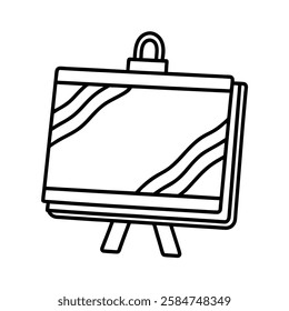 High-quality vector illustration of a blank canvas board, perfect for artists, designers, and creative projects. Ideal for painting, sketching, and digital art concepts.