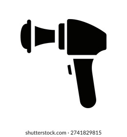 High-quality vector illustration of a classic black microphone, perfect for podcasts, voiceovers, and media presentations.