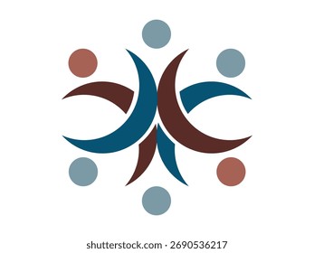 Ilustração vetorial de alta qualidade de um ícone de cooperação que representa trabalho em equipe, parceria, unidade e colaboração empresarial. Perfeito para apresentações, infográficos e designs corporativos.