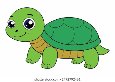 High-quality vector illustration of a cute turtle. Perfect for designs, logos, and children's projects. Scalable and editable.