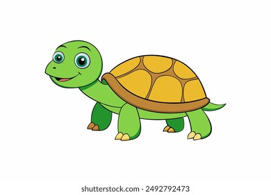 High-quality vector illustration of a cute turtle. Perfect for designs, logos, and children's projects. Scalable and editable.