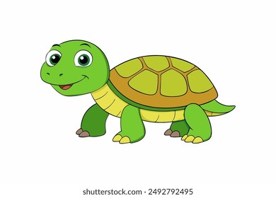 High-quality vector illustration of a cute turtle. Perfect for designs, logos, and children's projects. Scalable and editable.