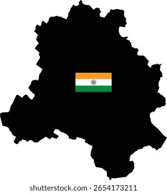 High-quality vector illustration of Delhi city map, India’s capital. This detailed map shows major roads, landmarks, rivers, and important areas of Delhi.