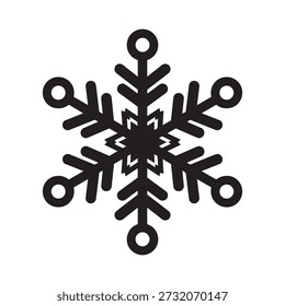 Ilustración vectorial de alta calidad de un delicado copo de nieve, perfecto para diseños con temática invernal y proyectos de vacaciones. Ideal para Diseño gráfico, Diseño web y medios impresos.