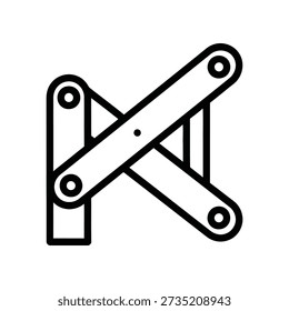 High-quality vector illustration of a durable black metal pipe clamp joint connector with bolts, ideal for industrial, engineering, and construction projects.
