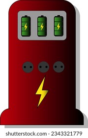 High-quality vector illustration of an eco-friendly Electric Charging Station, perfect for sustainable mobility and clean energy projects.