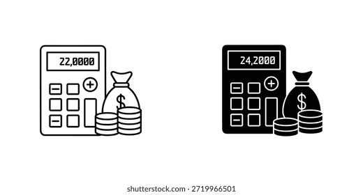 Ilustración vectorial de alta calidad con dos cajas registradoras. Uno está representado en blanco y negro, mientras que el otro está en un estilo monocromático. Ideal para negocios, finanzas y temas de venta minorista.
