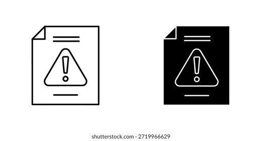 Ilustración vectorial de alta calidad con dos señales de advertencia. Un signo es blanco con un borde negro, y el otro es negro con un borde blanco. Ambos signos incluyen un símbolo triangular con un signo de exclamación en el interior, lo que indica precaución.