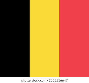 High-Quality Vector Illustration of the Flag of Belgium Authentic Belgian National Flag Design. 