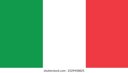 Hochwertige Vektorgrafik der Flagge Italiens Authentisches italienisches Nationalflaggendesign