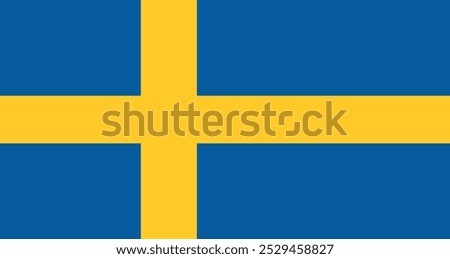 High-Quality Vector Illustration of the Flag of Sweden - Authentic Swedish National Flag Design